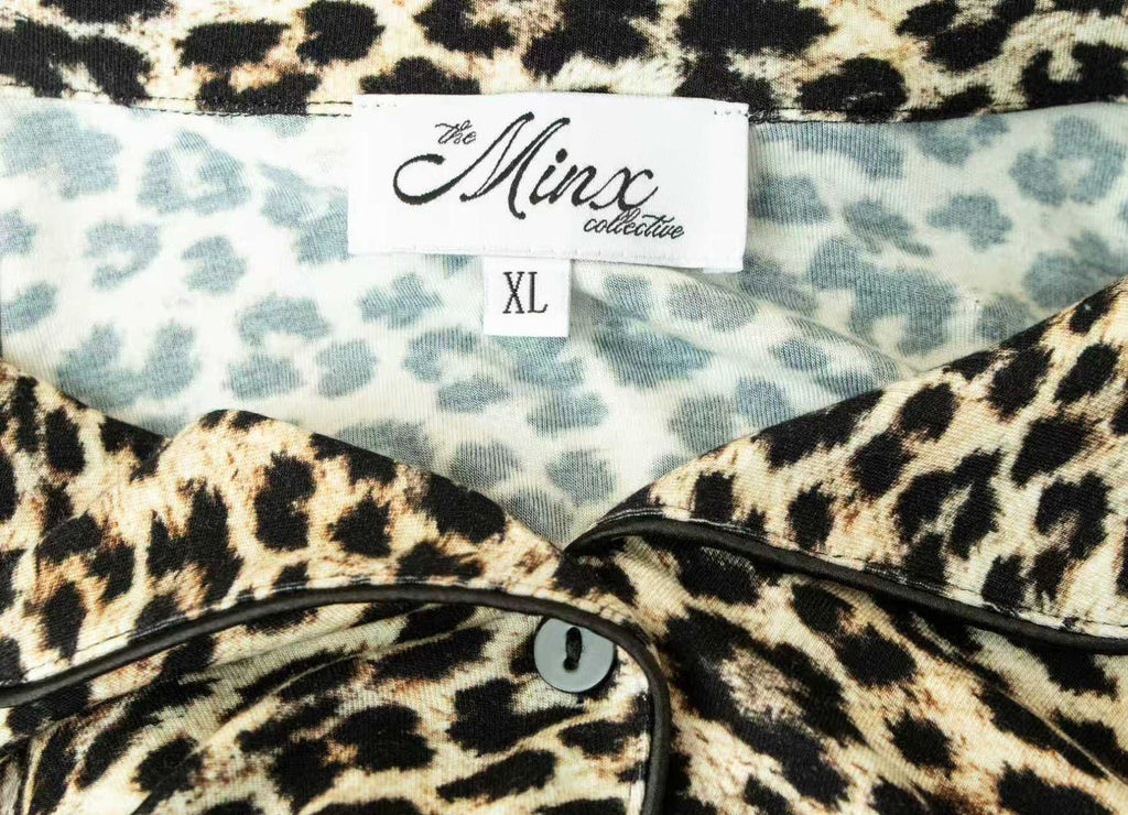Kylie Long Sleeve Pyjama Set - Leopard
