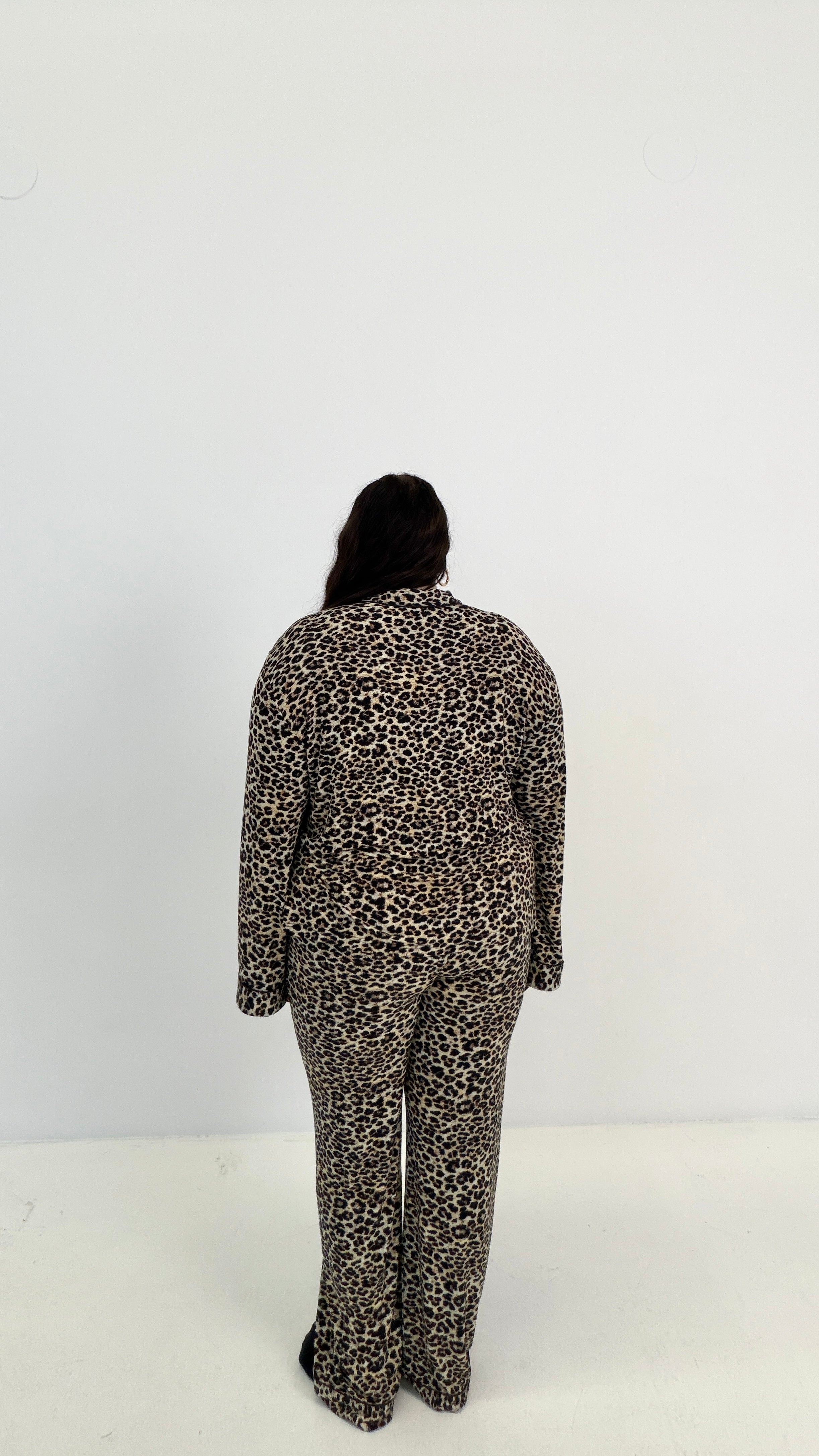 Kylie Long Sleeve Pyjama Set - Leopard
