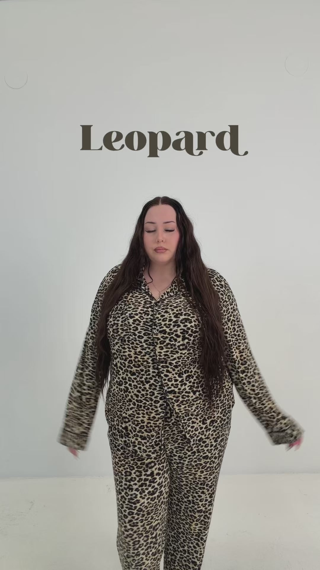 Kylie Long Sleeve Pyjama Set - Leopard